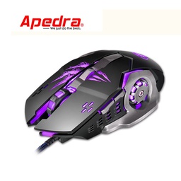 MOUSE GAMING USB VIOLETA APEDRA 3200 DPI