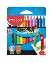 [04001068] CRAYON DE CERA MAPED 861011 WAX CRAYONS TRIANGULAR 12 COLORES