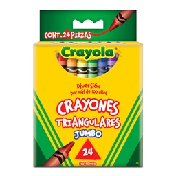 [CM524324] CRAYON CERA CRAYOLA TRIANGULAR JUMBO 24 COLORES