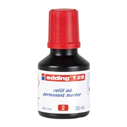 [00774-ROJO] TINTA PERMANENTE EDDING T-25 DE 30 ML. ROJO