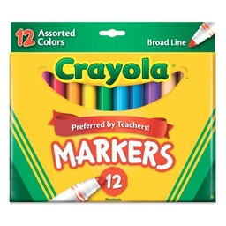 [C587712] CRAYOLA MARCADOR GRUESO 12 COLORES