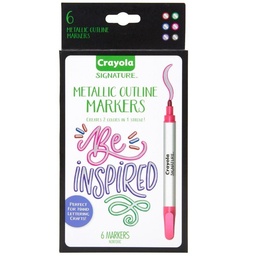 [C586701] CRAYOLA MARCADOR METALIC OUTLINE 6 COLS