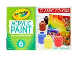 [C2019997] CRAYOLA PINTURA ACRILICA 6 COLORES