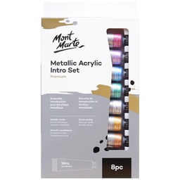 [PMMT8181] MONT MARTE PREMIUM PINTURA ACRILICA METAL 18 ML X 8COLORES