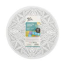 [CARD0030] MONT MARTE SIGNATURE CANVAS REDONDO IMPRESO MANDALA 30X30CM