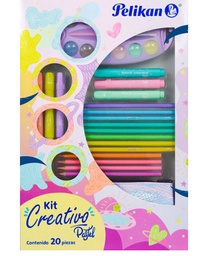 [20707075] MARCADOR EN ESTUCHE PELIKAN 85730006 KIT CREATIVO PASTEL SURTIDOS