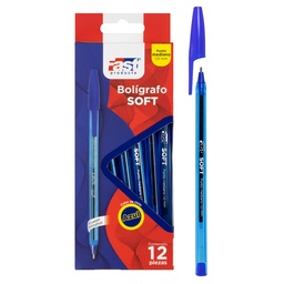 [12356-AZUL] BOLIGRAFO FAST MEDIANO 1.0MM AZUL (100X12)