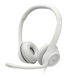 [981-001285] AUDIFONOS TIPO HEADSET LOGITECH H390 USB CON MICROFONO BLANCO